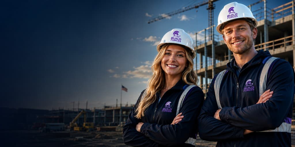 Buildforces verified construction professionals on a job site